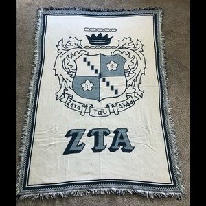 Zeta Tau Alpha crest tapestry throw blanket